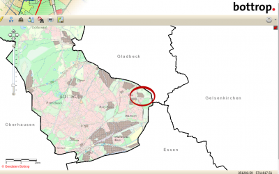 Screenshot aus dem elektronischen Flächennutzungsplan der Stad Bottop